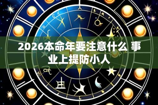 2026本命年要注意什么 事业上提防小人