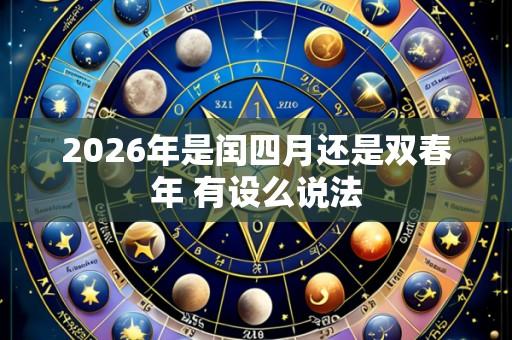 2026年是闰四月还是双春年 有设么说法