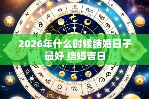 2026年什么时候结婚日子最好 结婚吉日