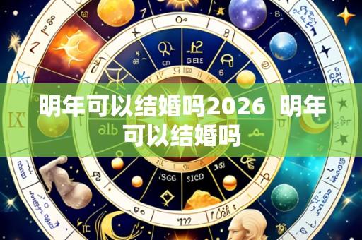 明年可以结婚吗2026  明年可以结婚吗