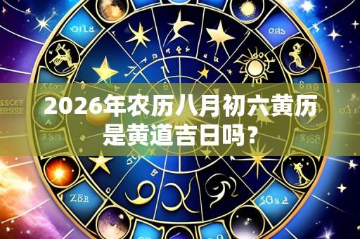 2026年农历八月初六黄历是黄道吉日吗?