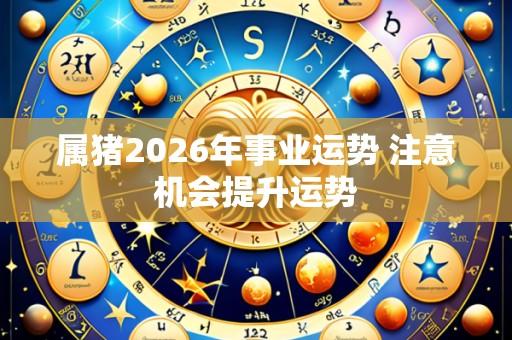 属猪2026年事业运势 注意机会提升运势