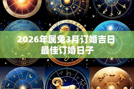 2026年属兔3月订婚吉日 最佳订婚日子
