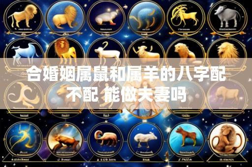 合婚姻属鼠和属羊的八字配不配 能做夫妻吗