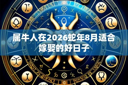 属牛人在2026蛇年8月适合嫁娶的好日子