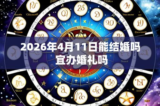 2026年4月11日能结婚吗 宜办婚礼吗