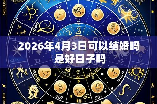 2026年4月3日可以结婚吗 是好日子吗
