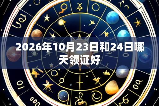2026年10月23日和24日哪天领证好