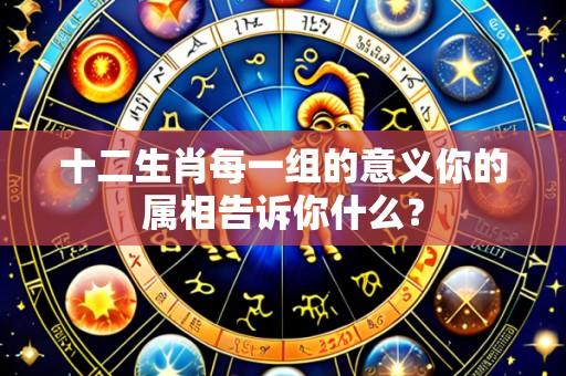 十二生肖每一组的意义你的属相告诉你什么?