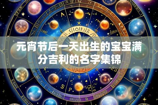 元宵节后一天出生的宝宝满分吉利的名字集锦