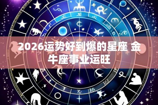 2026运势好到爆的星座 金牛座事业运旺