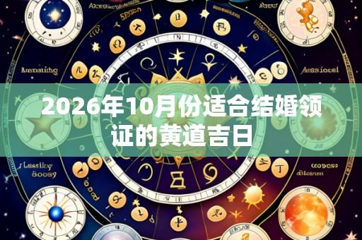 2026年10月份适合结婚领证的黄道吉日
