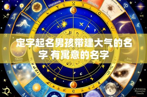 定字起名男孩带建大气的名字 有寓意的名字