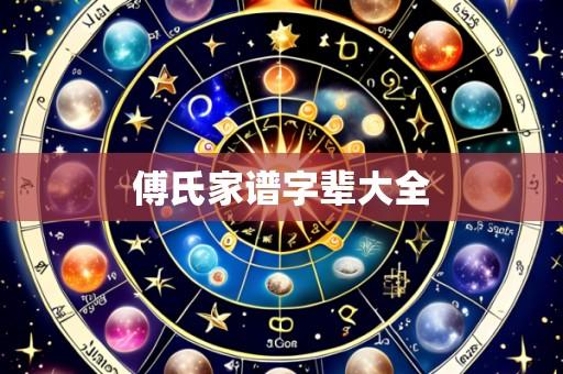 傅氏家谱字辈大全