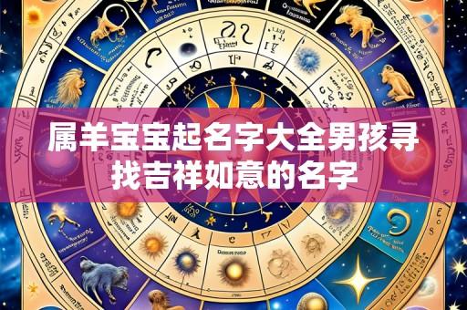 属羊宝宝起名字大全男孩寻找吉祥如意的名字