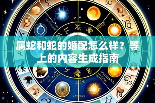 属蛇和蛇的婚配怎么样？等上的内容生成指南
