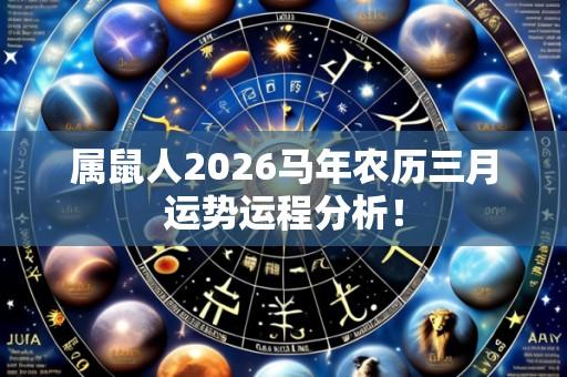 属鼠人2026马年农历三月运势运程分析!