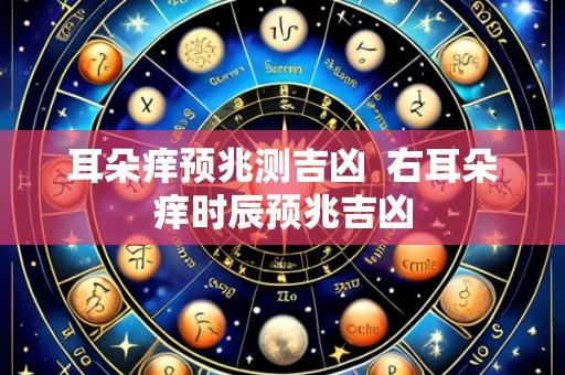 耳朵痒预兆测吉凶  右耳朵痒时辰预兆吉凶