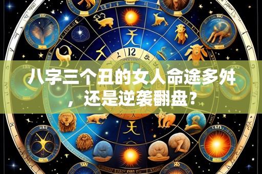 八字三个丑的女人命途多舛，还是逆袭翻盘？