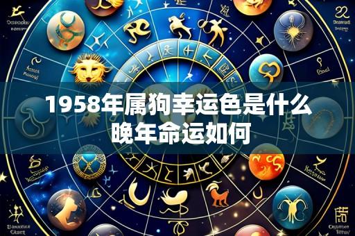 1958年属狗幸运色是什么 晚年命运如何