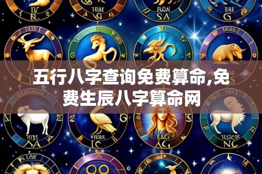 五行八字查询免费算命,免费生辰八字算命网