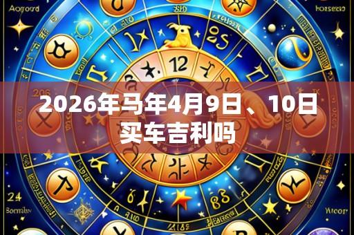 2026年马年4月9日、10日买车吉利吗