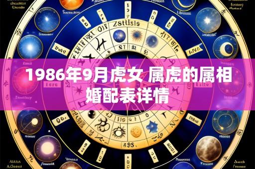 1986年9月虎女 属虎的属相婚配表详情
