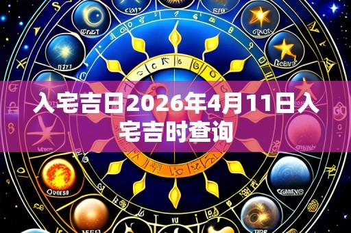 入宅吉日2026年4月11日入宅吉时查询