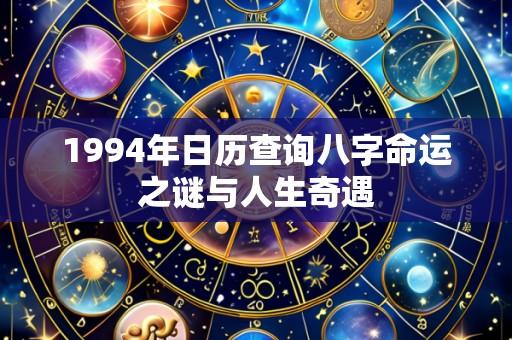 1994年日历查询八字命运之谜与人生奇遇