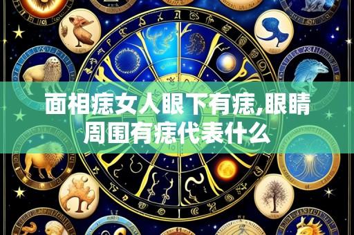 面相痣女人眼下有痣,眼睛周围有痣代表什么