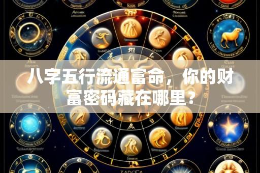 八字五行流通富命,你的财富密码藏在哪里?