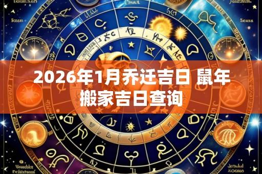 2026年1月乔迁吉日 鼠年搬家吉日查询