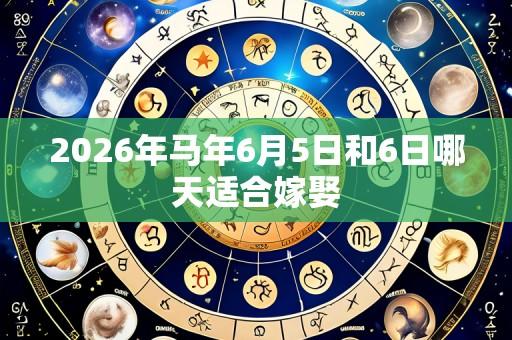 2026年马年6月5日和6日哪天适合嫁娶