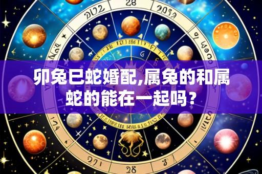 卯兔巳蛇婚配,属兔的和属蛇的能在一起吗?