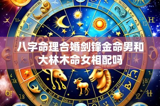 八字命理合婚剑锋金命男和大林木命女相配吗