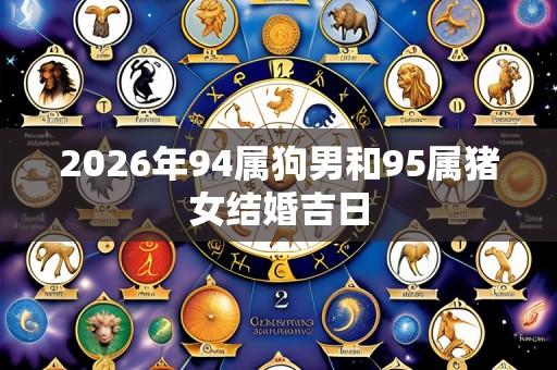2026年94属狗男和95属猪女结婚吉日