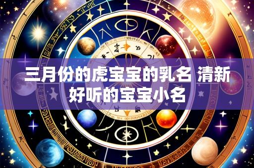 三月份的虎宝宝的乳名 清新好听的宝宝小名
