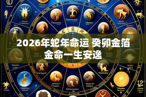 2026年蛇年命运 癸卯金箔金命一生安逸