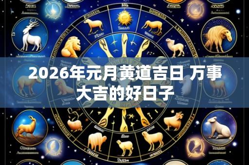 2026年元月黄道吉日 万事大吉的好日子