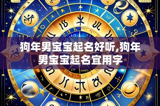狗年男宝宝起名好听,狗年男宝宝起名宜用字