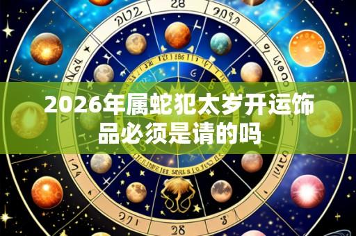 2026年属蛇犯太岁开运饰品必须是请的吗
