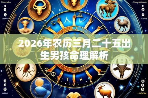 2026年农历三月二十五出生男孩命理解析