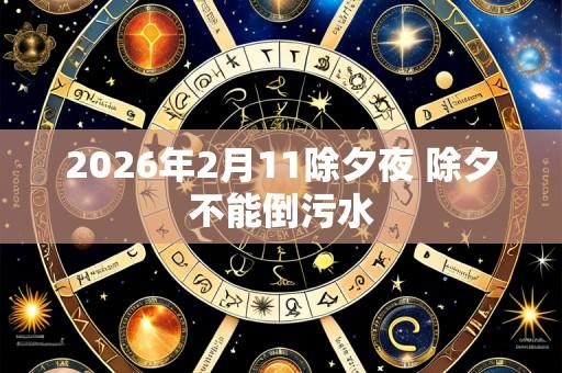 2026年2月11除夕夜 除夕不能倒污水