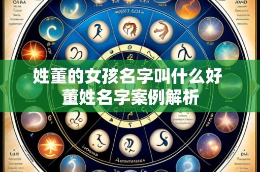 姓董的女孩名字叫什么好 董姓名字案例解析