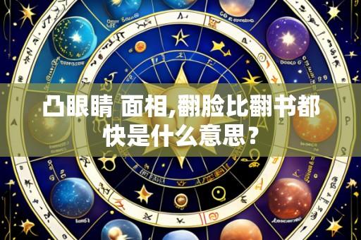 凸眼睛 面相,翻脸比翻书都快是什么意思？