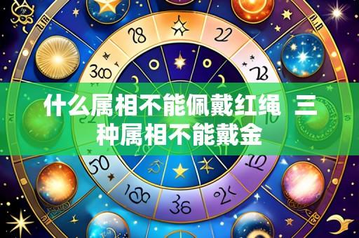 什么属相不能佩戴红绳 三种属相不能戴金