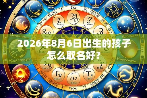 2026年8月6日出生的孩子怎么取名好？