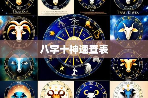 八字十神速查表