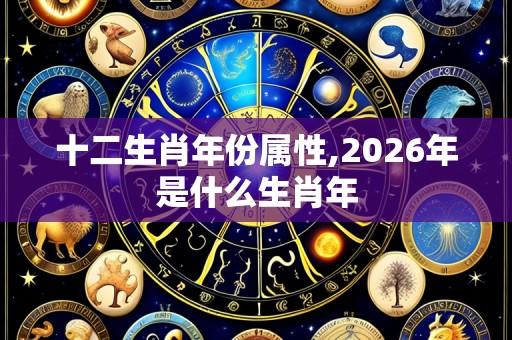 十二生肖年份属性,2026年是什么生肖年