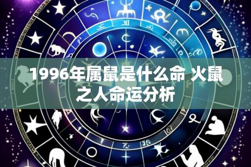 1996年属鼠是什么命 火鼠之人命运分析